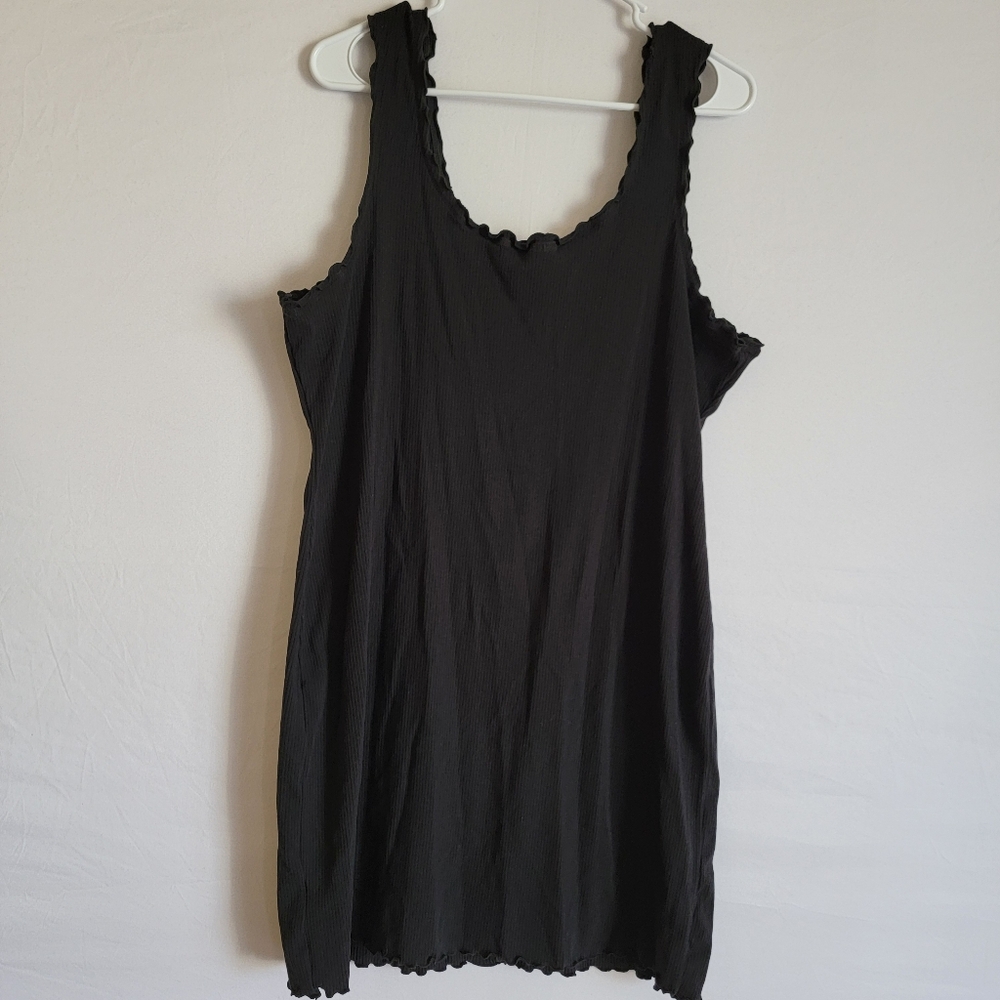 Little Black Dress Ribbed Bodycon Faux Button Down - Picture 7 of 9